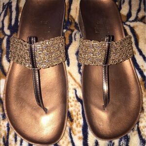 Women's Wedge Elegant Gold Sandals